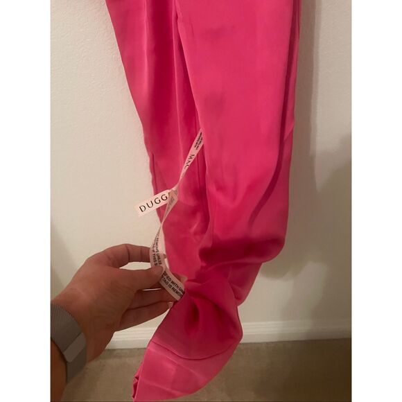 Mac Duggal Puff Sleeve Pink Jumpsuit NEW NWT - Picture 6 of 12